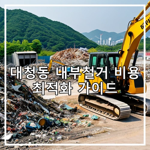대청동 내부철거 비용 최적화 가이드